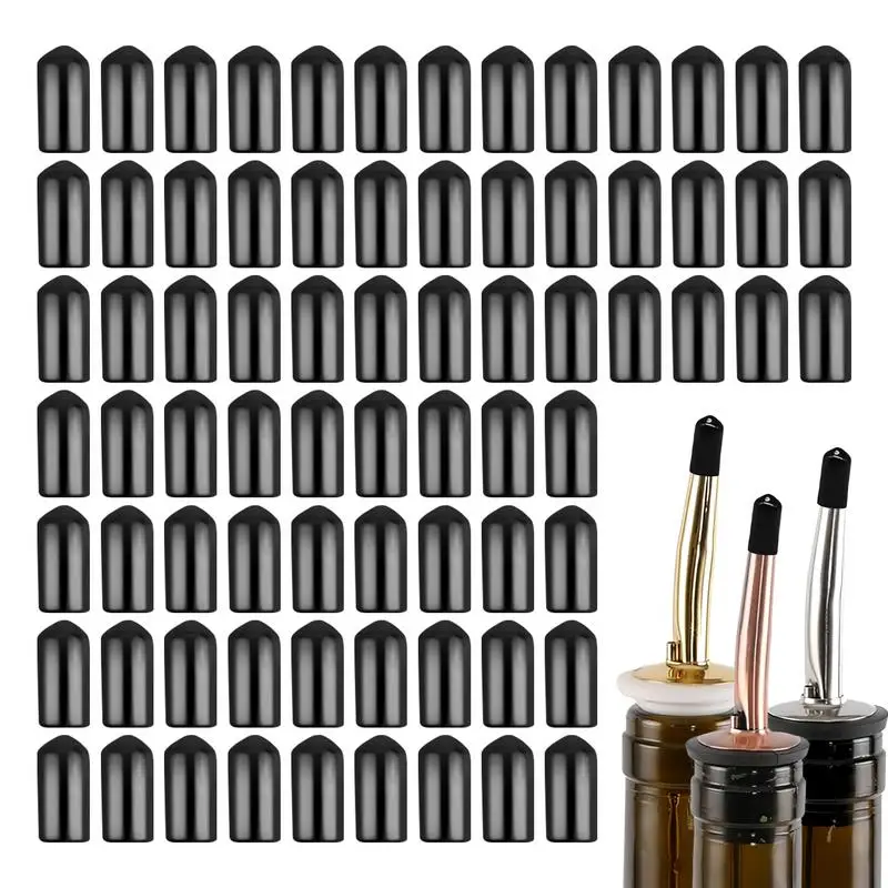 Boquilla para verter licor, 100x botella de licor de silicona, tapas con boquilla para verter, dispensador de bebidas, adorno de vidrio para jugo, vertedor de vino utilizable en