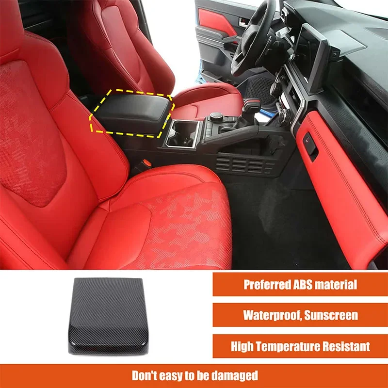 

For Toyota Tacoma 2024+ ABS carbon fiber car styling car center console armrest box cover sticker car interior accessories