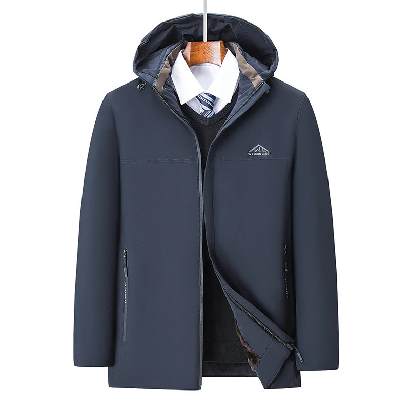 

Top Quality Men Clothing With Hood Fashion Casual Style Casacos De Inverno Masculino Solid Color Comfortable Oversize 5XL Coat