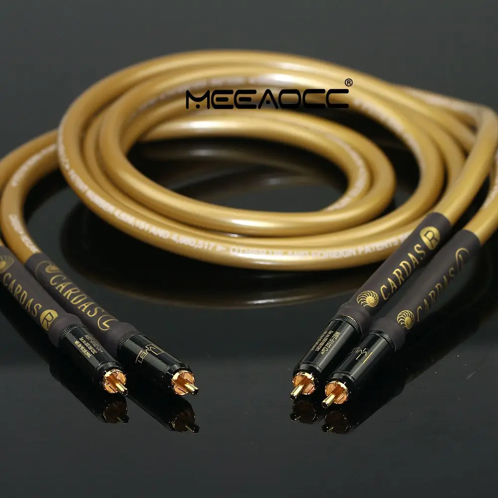 Original CARDAS GOLDEN 5-C Golden Ratio HiFi-END Grade RCA audio cable CD power amplifier connection cable WBT-0102 RCA Plug