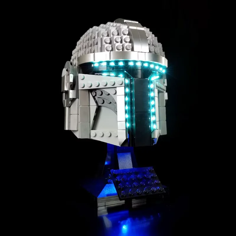 LYBMTWF LED Lighting Kit Compatible with Lego 75328 Mandalorian Helmet Model (NOT Include The Model Bricks)