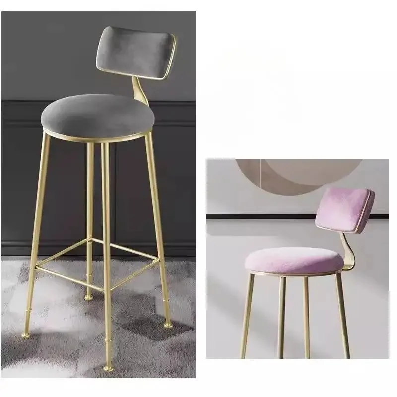 Tabourets de Bar nordiques en or, classiques, uniques, hauts, bon marché, design minimaliste, meubles Sillas Para Barra
