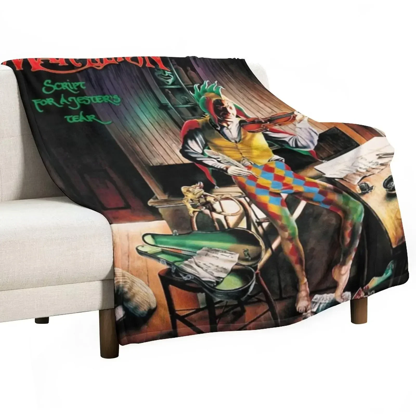 

Marillion: Script For A Jester's Tears Throw Blanket Designers Luxury Designer Decorative Sofas Blankets