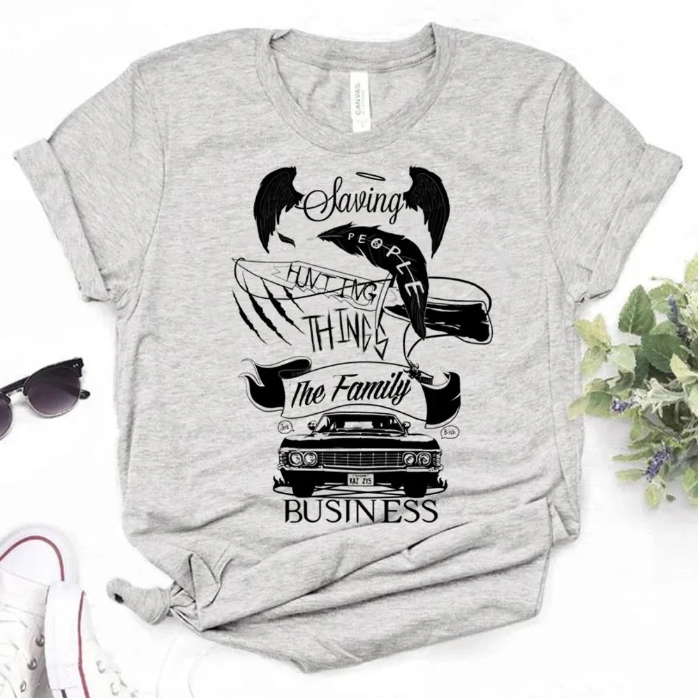 

Supernatural T-shirts Women Comic Harajuku Tshirt Girl Harajuku Graphic Clothes Women Clothing