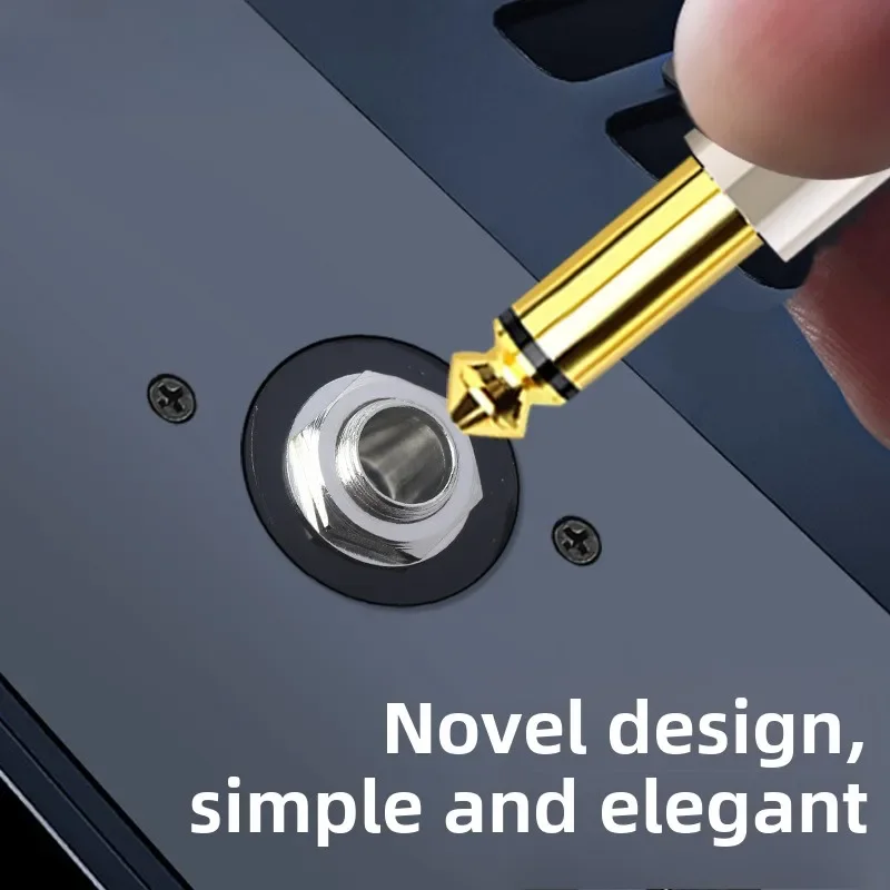 6.5 Three core connection microphone welding female socket module Stereo 6.35D module terminal