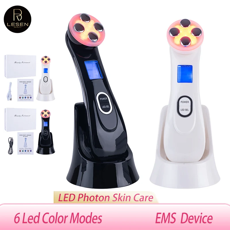 Face Lifting Machine EMS Micro-current Facial Skin Firm Massager LED Photon Rejuvenation Beauty Device LESEN beauty Skin care em