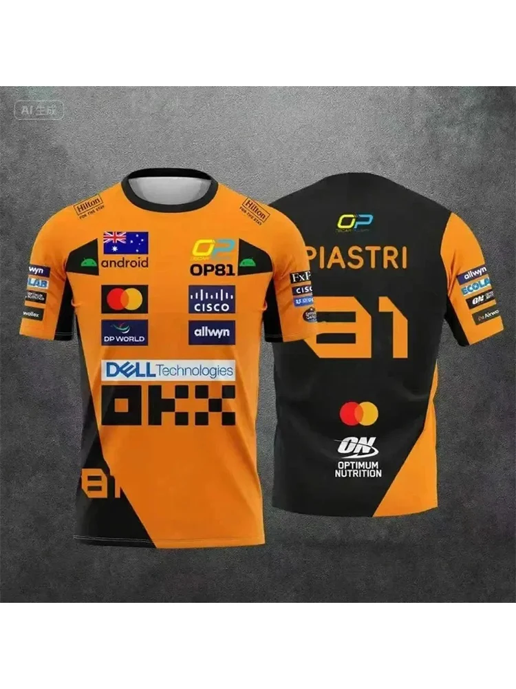 AliExpress NONE Lando Norris Number 4 New Racing Style Jersey Extreme Sports Racing Wear Breathable Quick Dry Sportswear T Shirt Cycling Top