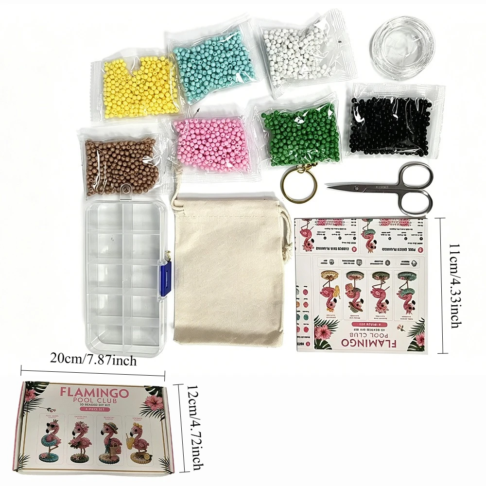 DIY 3D Creative Bead Embroidery Kits Complete Accessories Bead Embroidery Set Beadwork Crafts Kit for Adults Teens Beginners view 3