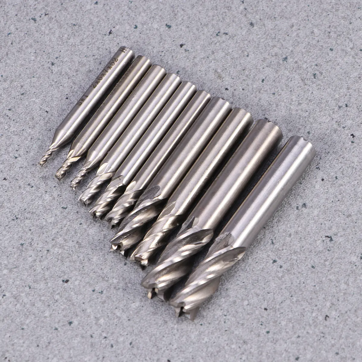 

10pcs Milling Cutter Set 2-10Mm Straight Shank 4 Flute Slot Drill End Mill For Hard Materials Milling Cutters Tools