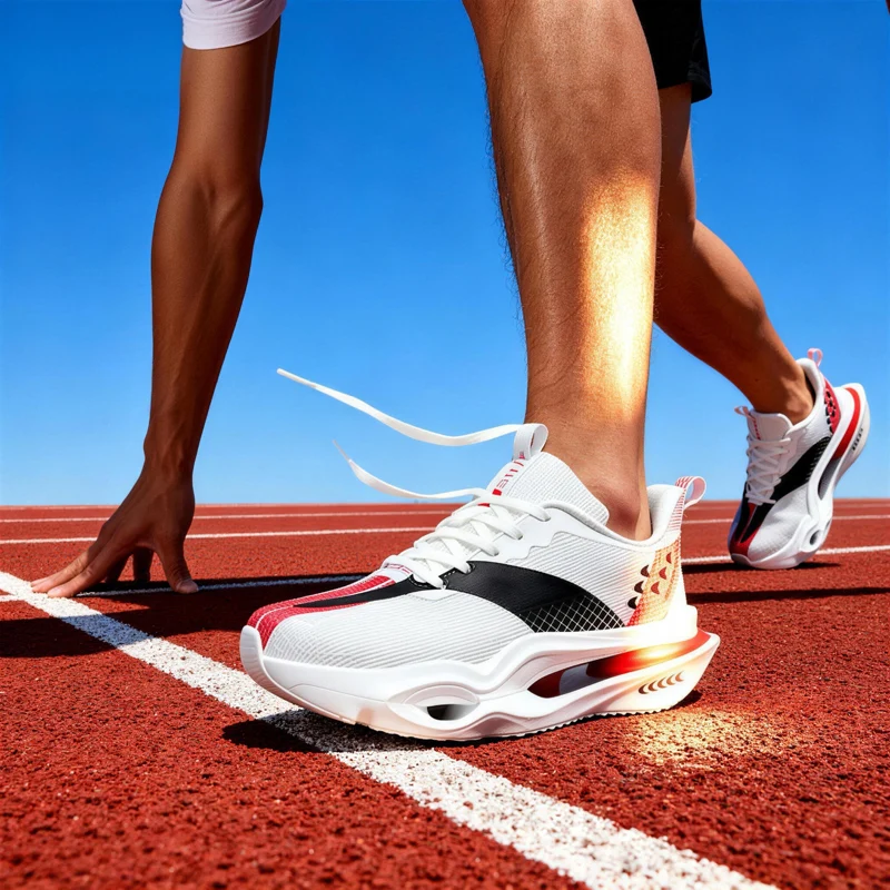 Men High Performance Running Shoes Carbon Plate Lightweight Breathable Cushion Sneakers for All Terrains Long Distance Training