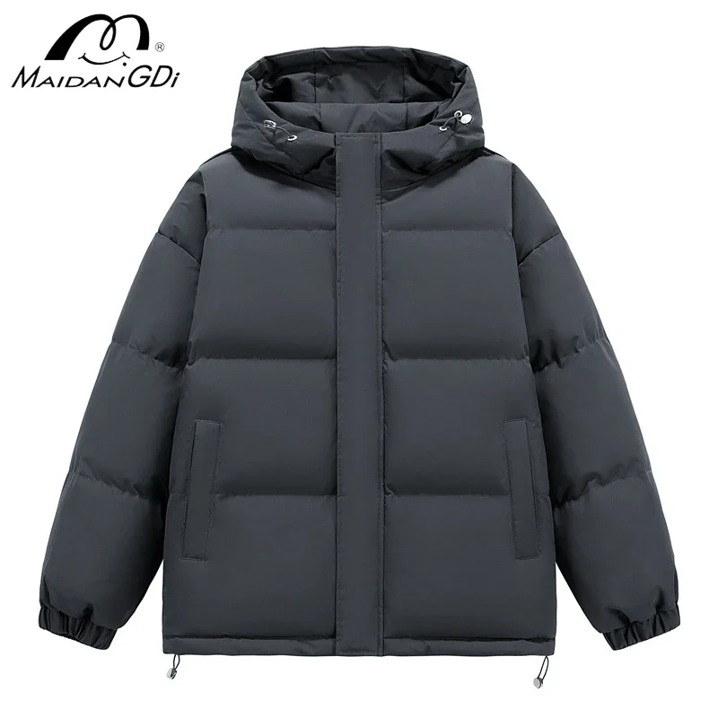 MAIDANGDI 2024 Winter New Thickened Regular Warm Cotton Jacket Men's Premium Loose Jacket Loose Winter Jacket Y2K