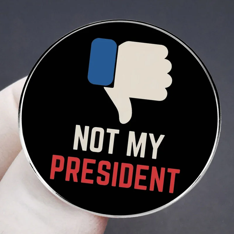 ليس رئيسي دبابيس شارة التلبيب مضحك السخرية بروش حقيبة الملابس الديكور المجوهرات