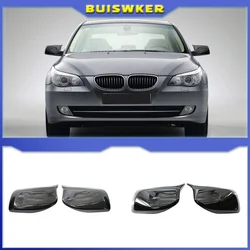 Rearview Mirror Cover Cap Carbon Fiber / Black for BMW 5 Series E60 E61 E63 E64 2004-2008 520i 525i 528i 528xi 530i