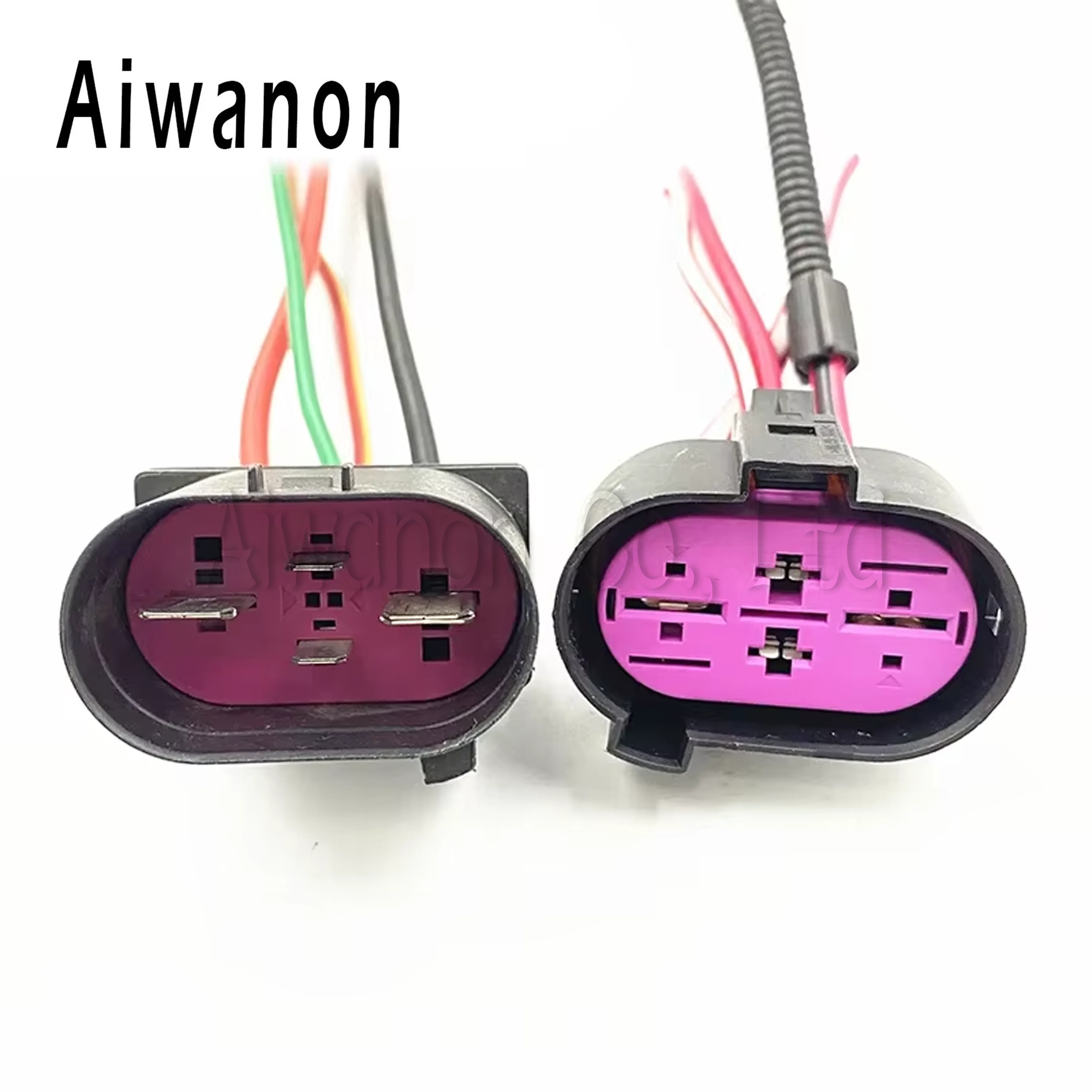

1 Set 4 Pin Car Fan Socket Electrical Cable Connectors Waterproof Wire Harness Plug For Passat Golf 1J09064 1J0906444 1J0906234