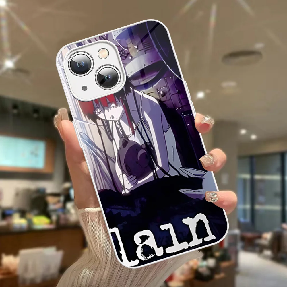 Serial Experiments Lain Anime Phone Case Tempered Glass For iphone 14 13 12 11 Pro Mini XS MAX 14Plus X XS XR Fundas image 4