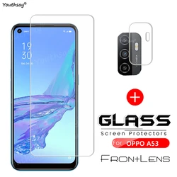 Para OPPO A53 pantalla de vidrio cámara película protectora de vidrio OPPO A58 A78 A74 A54 A94 A95 A53 A32 A16 A72 A52 vidrio templado
