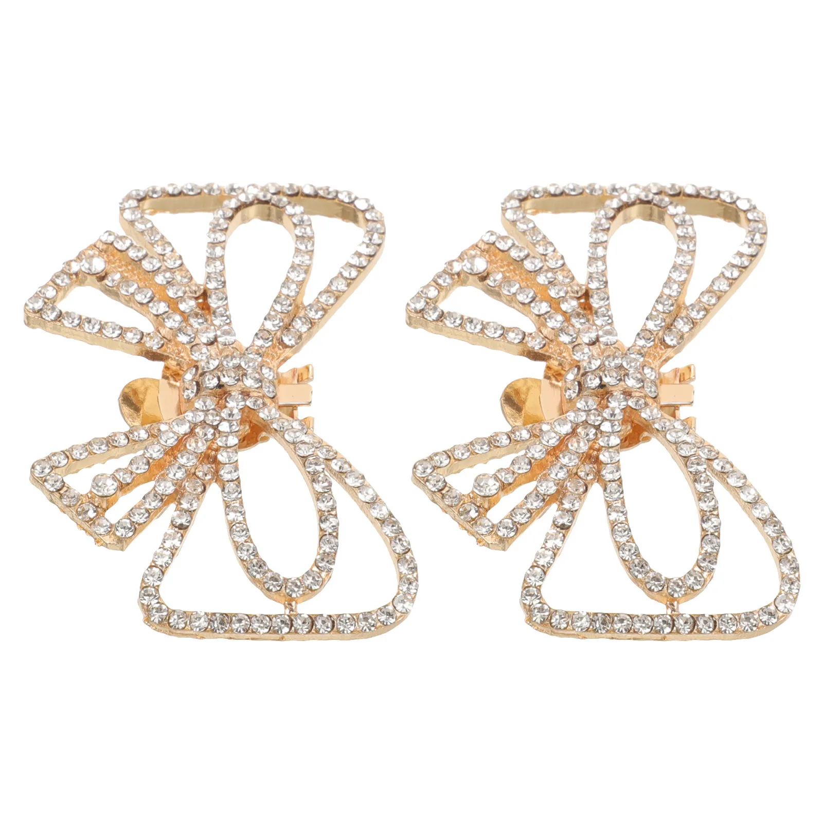 

1Pair Rhinestone Bow Shoe Flower Decorative Clips Bride Wedding Bridal Shoe Charms Accessories High Heel Buckles