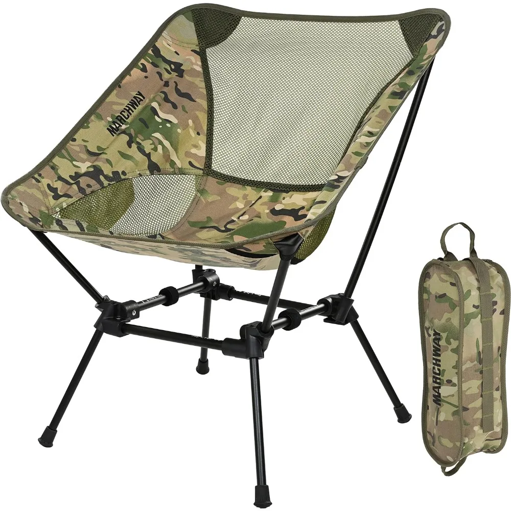 

MARCHWAY Ultralight Folding Camping Chair, Heavy Duty Portable Compact for Outdoor Camp, Travel, Beach, Picnic, Festival