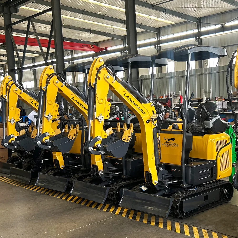 

Fast Delivery 1000KG Mini Trencher High Quality Hydraulic Diesel Excavator 1.2 Ton Small Crawler Digger Kubota Engine Customized