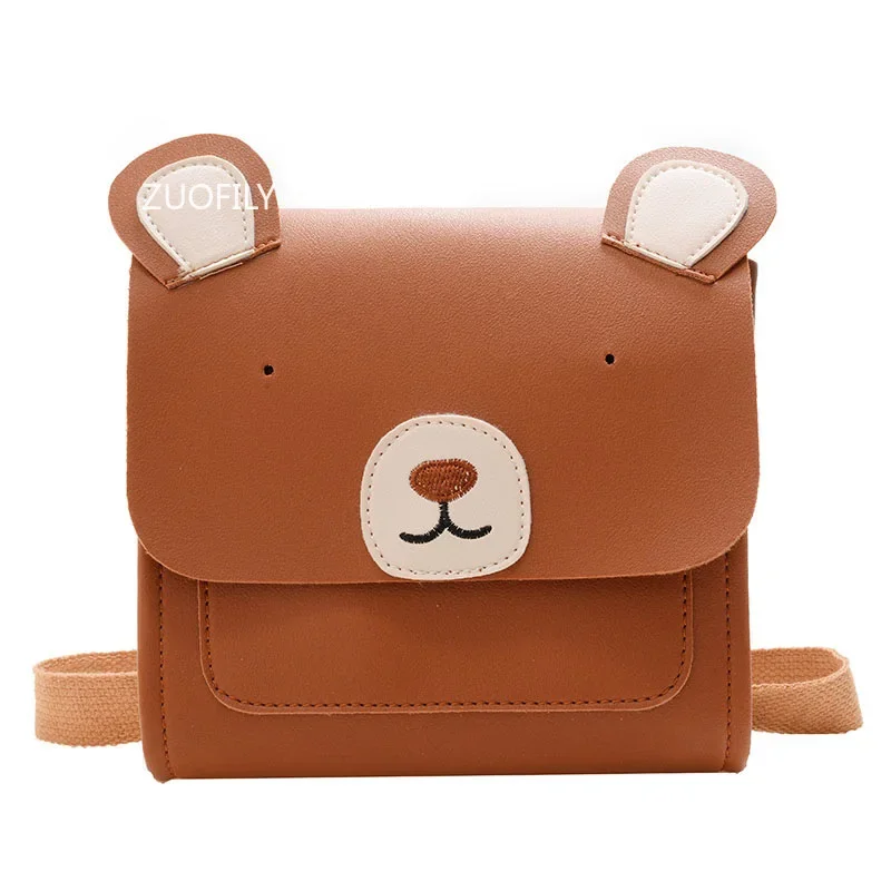 Cute Toddler Girls PU Cartoon Messenger Bag Cartoon Bear Backpack School Shoulder Bag Rucksack Purse Kids Travel Shooting Props