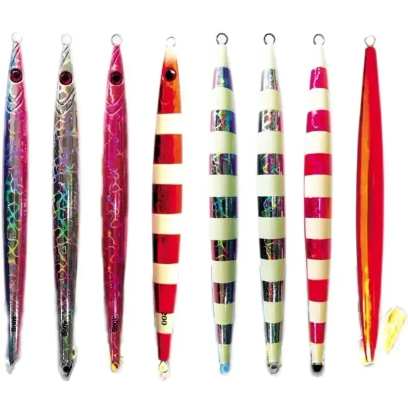 Sea Hunter Speed Sinking King Night Light La ser 300g, 400g, 500g Deep Sea Boat Fishing Quick Draw Iron Plate Bait  1PC