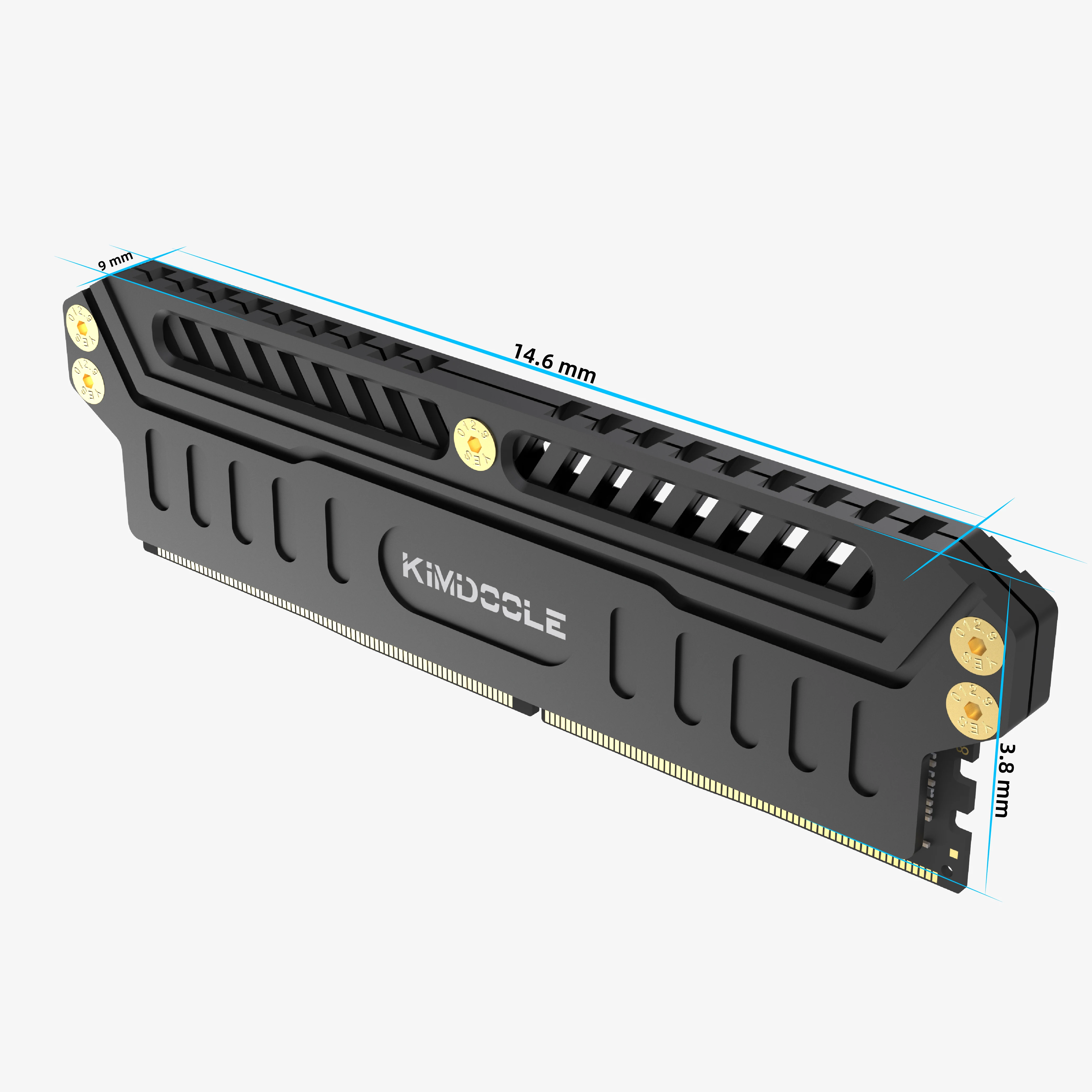 Kimdoole DDR4/DDR5 Aluminum Alloy Memory RAM Cooler Cooling Heatsink Cooling Vest for PC RAM PC Game Overclock Cooler For Ram