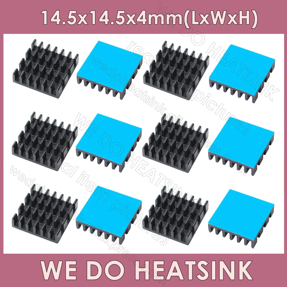 WE DO HEATSINK 14.5x14.5x4mm Without or With Thermal Pad Heat Sink Cooler With For Raspberry Pi CPU, RAM, MOS, WLAN, Chipset