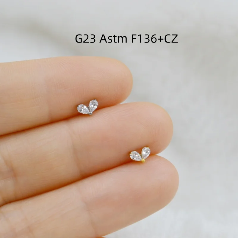 Wholesale Lot10pcs G23 Titanium ASTM F136 Lip Labret Bar Ear Helix Tragus Rook Barbells Stud Piercing Jewelry New