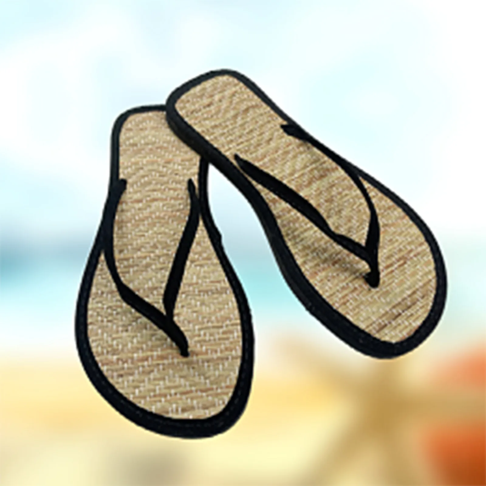 Ladies Straw Mat Slippers Fashion Floral Strap Flat Flip Flops Summer New Leisure Rattan Grass Weave Comfortable Home Slippers