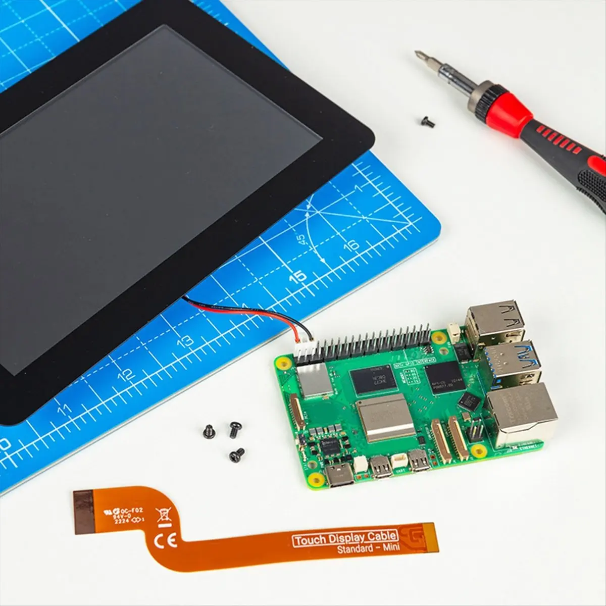 T28C For Raspberry Pi 7inch Touchscreen Display Enhanced Visuals & User Interaction Ideal for Projects & Education