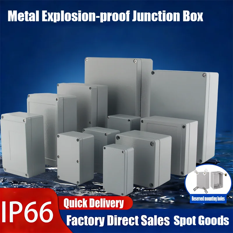 IP67 Cast Aluminum Metal Waterproof Case Outdoor Electronic Project Junction Box Sealed Terminal Enclosure for Electronics