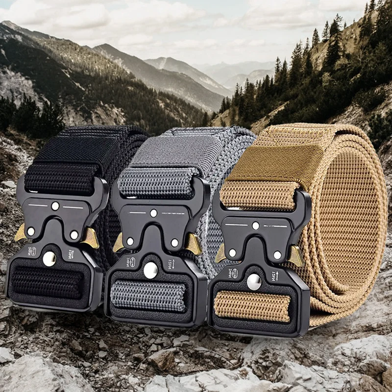 Military training specific belt, youth functional nylon belt, outdoor belt for both men and women, work pants canvas belt