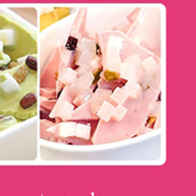 Stainless Steel Double square Pan with 5 Buckets Yogurt Fried Machine Ice Cream Making Machine