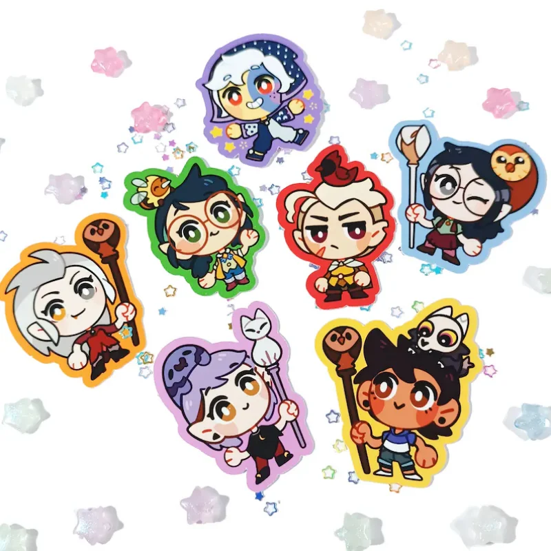 Porte-clés en acrylique The Owl House personnalisables avec personnages - Amity, Luz, Hunter, Willow, Eda, Lilith, Collector, Gus, Raine