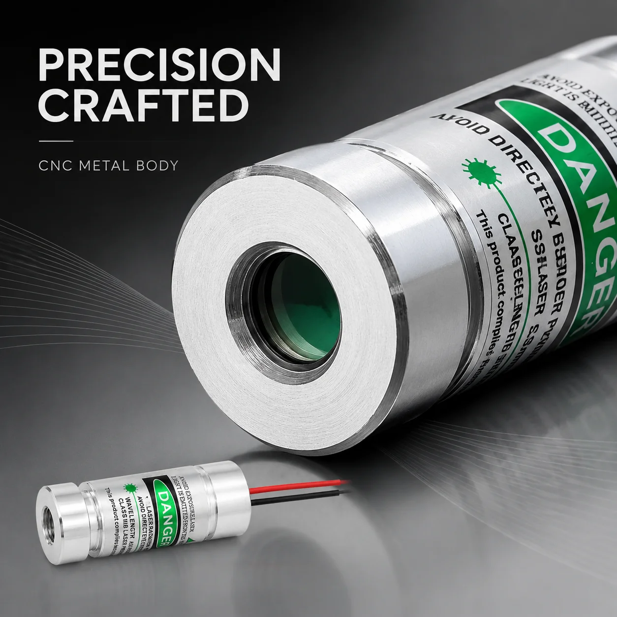 ZhonNa 18x41mm Green Laser Module, Built-in Lens Metal Housing for Tools Instruments Meters Equipment Parts Accessories and Kits