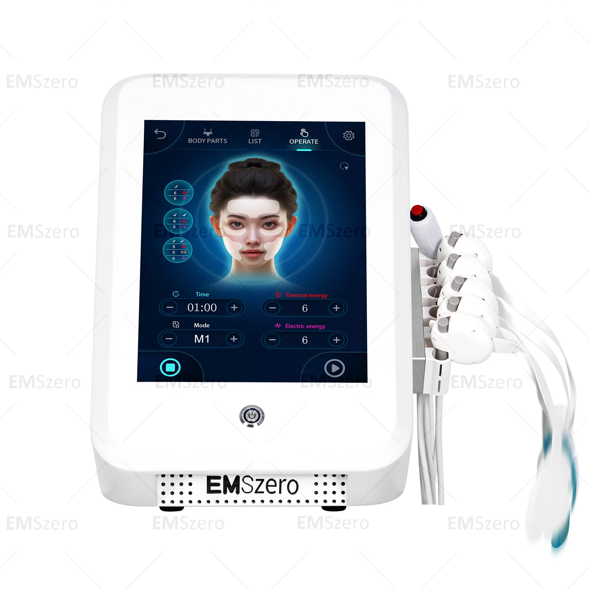 EMSzero Face Lifting Toning Wrinkle Removal RF Face Lifting Device Radio Frequency Facial Massager Skin Tightening Machine