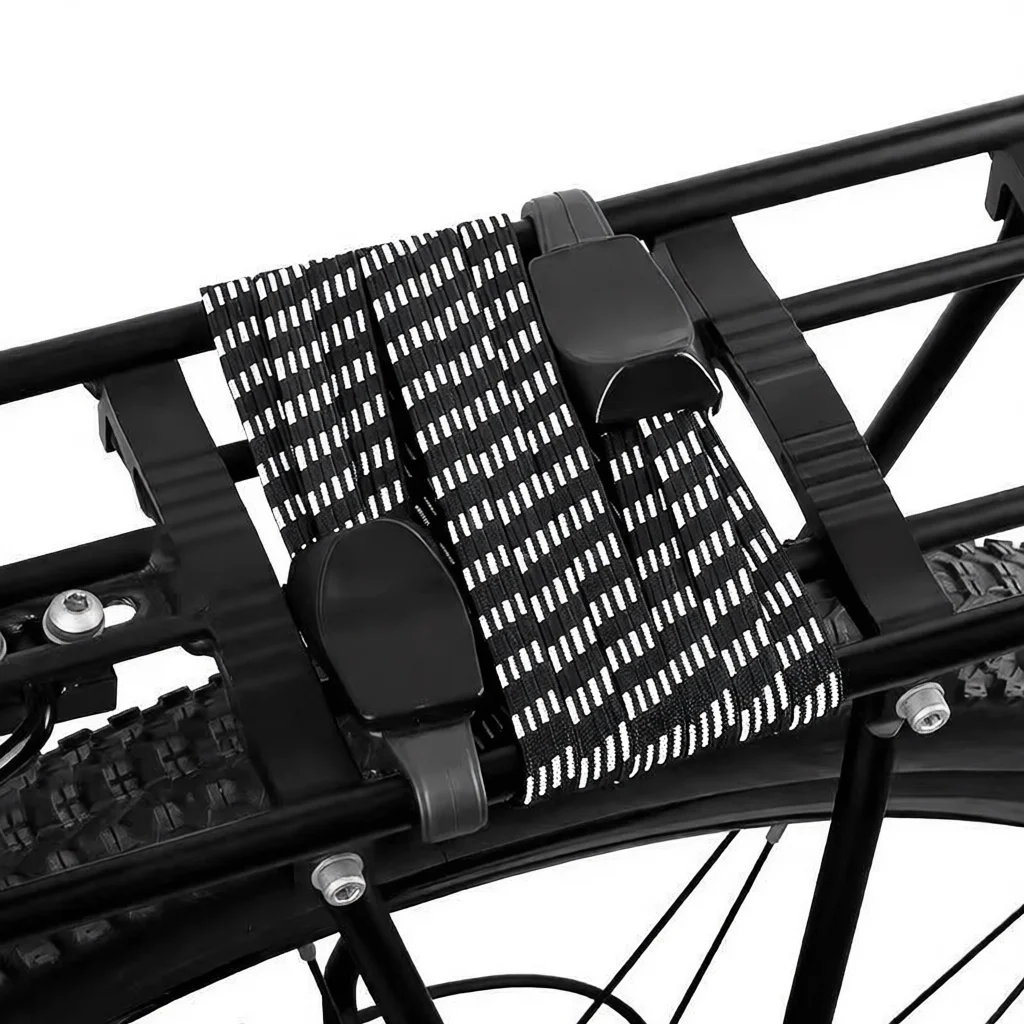 Multi Purpose Elastic Bungee Cord Bike Rack Reflective Tie Down Rope Adjustable Binding Strap For Cargo Fixation Gear