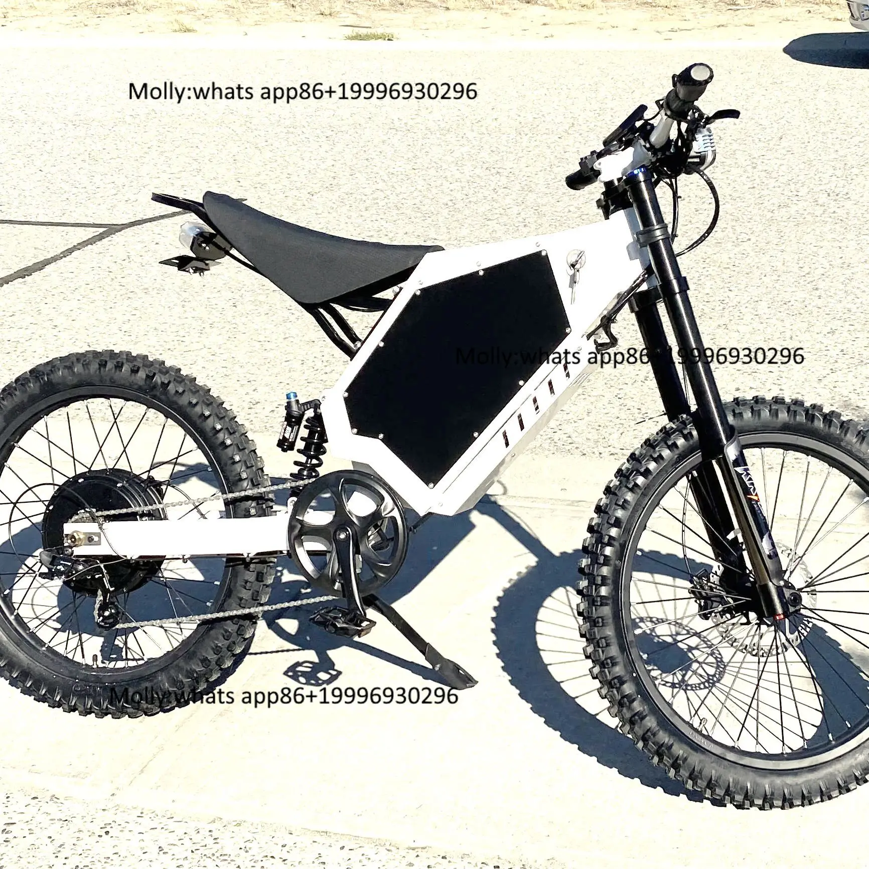 Electric Bicycle 3000W-5000W-8000W Fat Tire E-Bike with 72V Lithium Battery 60Ah Max Storage Bomber Enduro-Ebike-Bomber