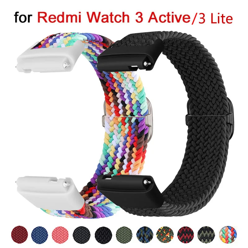 Geflochtene Soloschlaufe für Xiaomi Redmi Watch 3, aktive Armbänder, Zubehör, Sport, Nylon, atmungsaktiv, Ersatz-Correa Redmi 3 Lite-Band