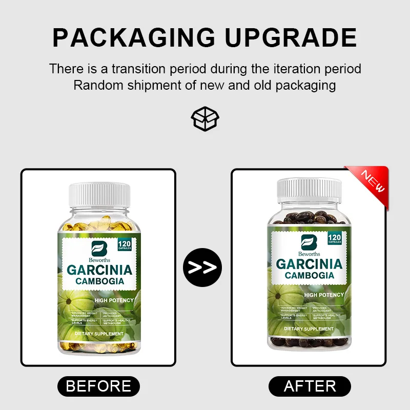 Beworths Organic Garcinia Cambogia Extract Capsules 95% HCA Burning Fat For Women & Men Body Management Lose Fat Fat Burner