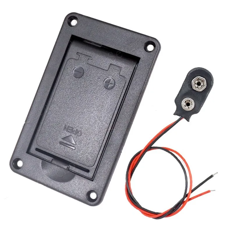 

A Set of Active Guitar Bass Pickup 9V Battery Box Holder Case Compartment Cover Clip Buckle Musical Instrument Accessories