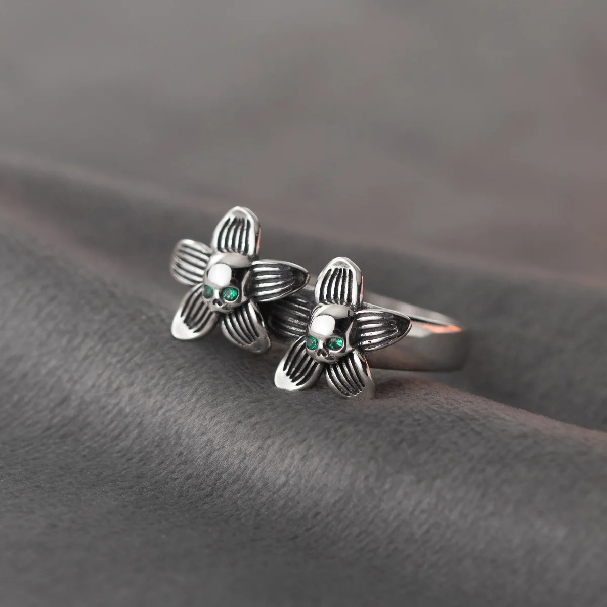 925 Sterling Silver Flower Finger Rings For Women Jewelry Vintage Adjustable Anillos Birthday Gift