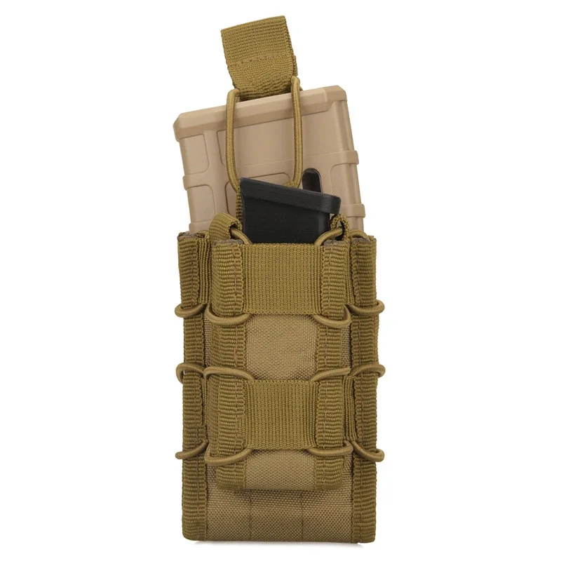 Bolsa táctica Molle para Rifle, soporte de 2 capas de 9mm/5,56, cinturón de sujeción rápida