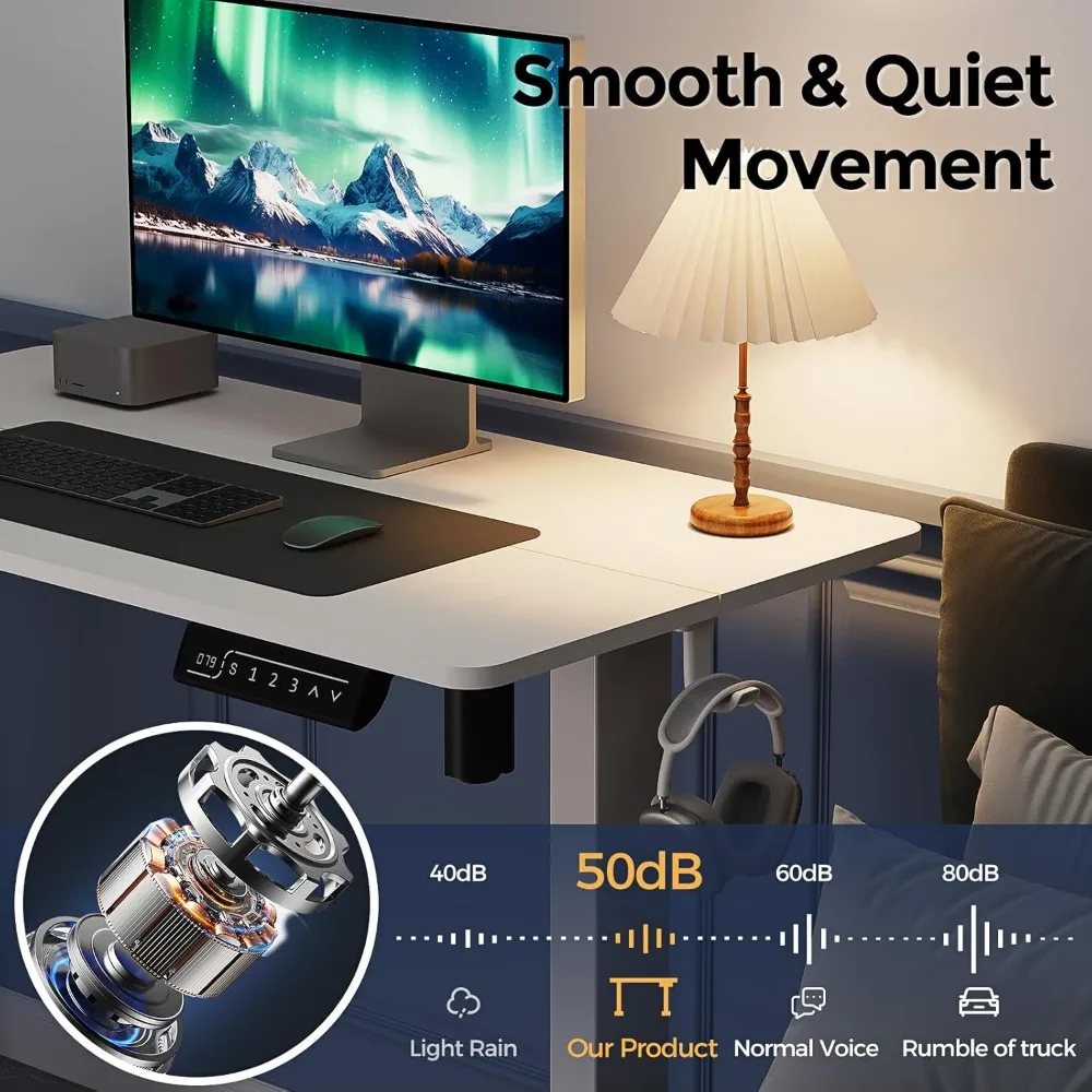 Компактный стол с регулируемой высотой, белая рабочая станция 35x20 с доской для сращивания