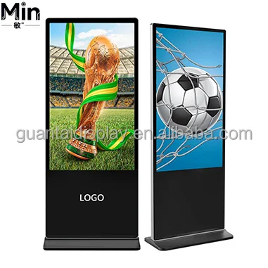 55 Inch 4K LCD Floor Standing Touch Screen Kiosk Digital Advertising Poster Interactive Display for Retail Store