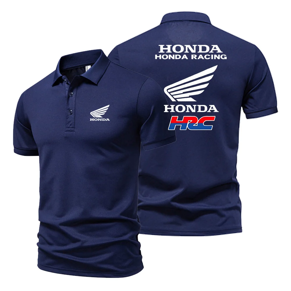 

2025HONDA printed men's short-sleeved POLO, summer men's and women's outdoor cycling sports T-shirts, Honda enthusiasts gift