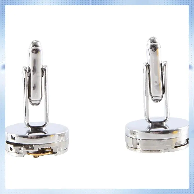 

CYL-2Pcs Fashion Women Men Mechanical Watch Movement Cufflinks Shirt Sleeve Buttons Aircraft Modeling Cufflinks Parts
