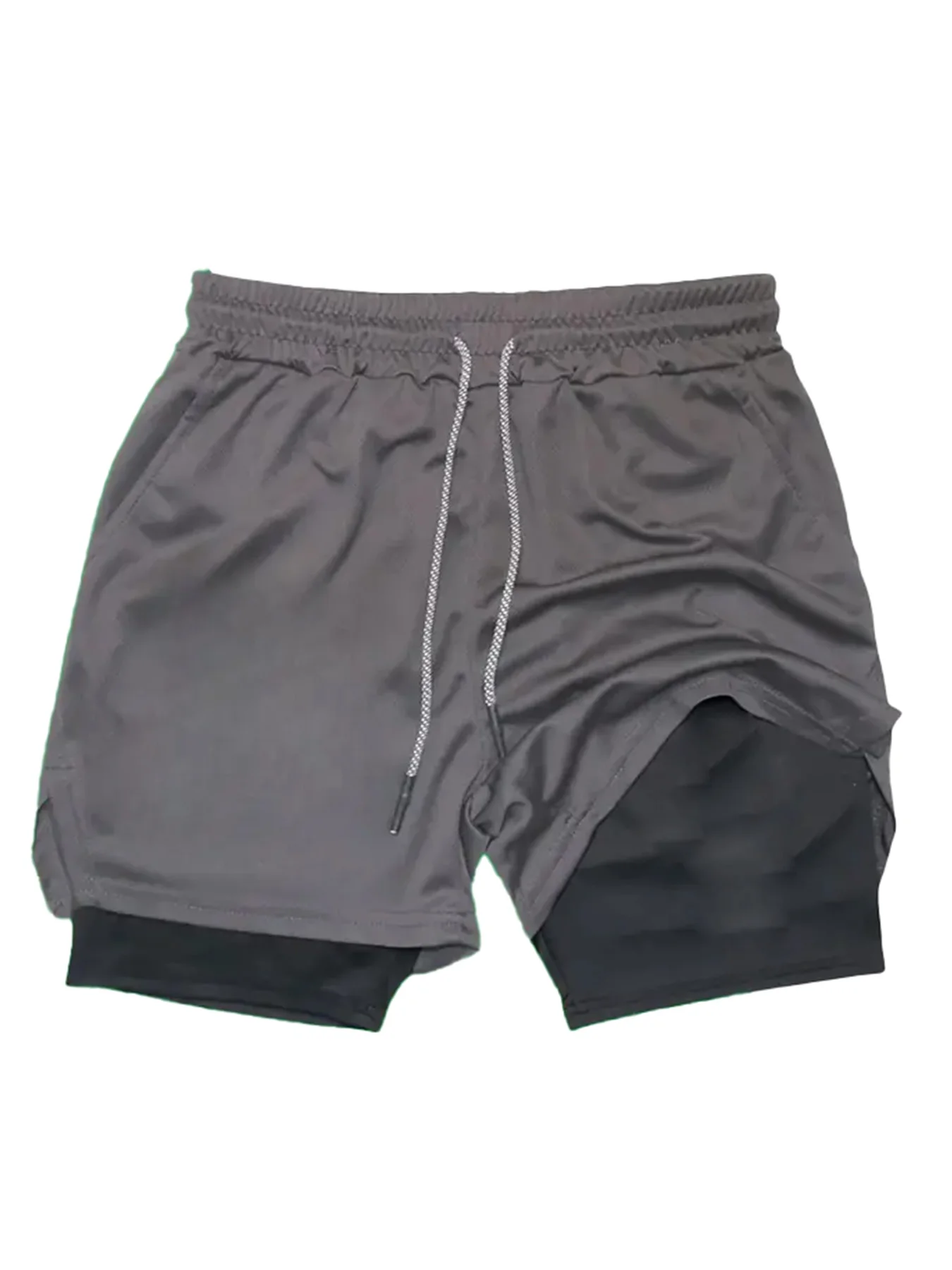 Summer sports versatile double layer men\'s shorts everyday casual quick-drying sports shorts men