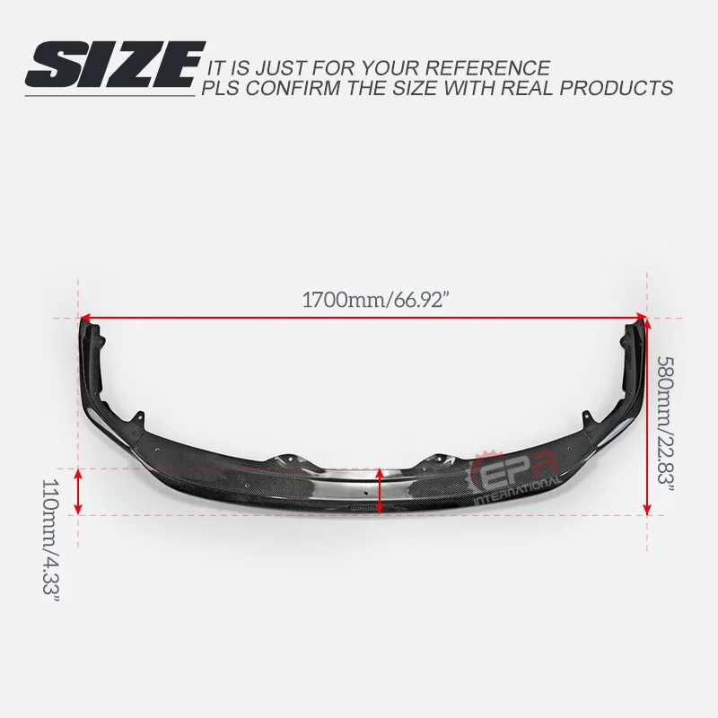 

SAAR Compatible with Toyota Prius ZVW30 GZS Modified Carbon Fiber Front Lip Small Spoiler Front Chin Mount
