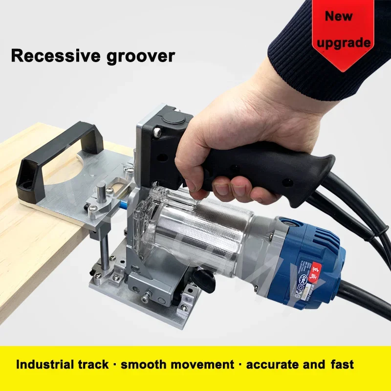 Wood Electric Hand Trimmer Woodworking Engraving Slotting Trimming Hand Carving Machine Wood Joiners Set